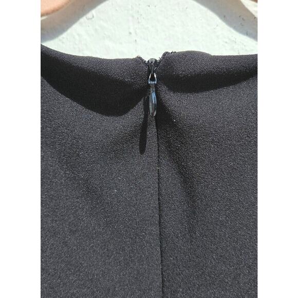 Betsey Johnson Womens Dress 2 Black Ruffle Layer Hem Flutter Sleeve Stretch Mini - Picture 7 of 11